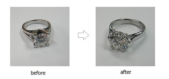 ダイヤモンドの婚約指輪のリフォーム
